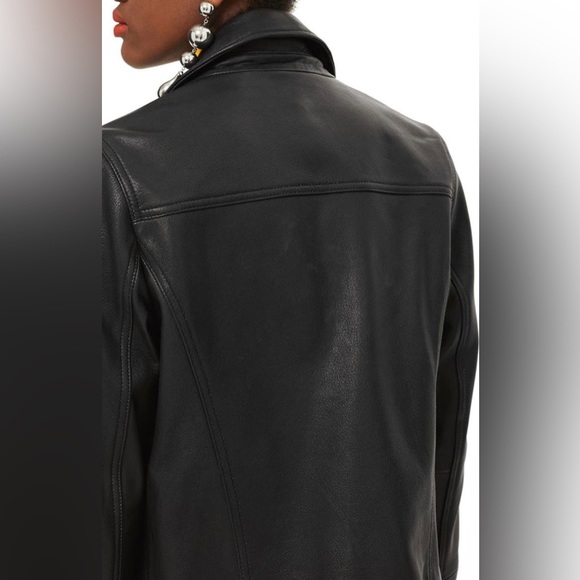 Topshop Dolly Leather Biker Jacket - Picture 4 of 14